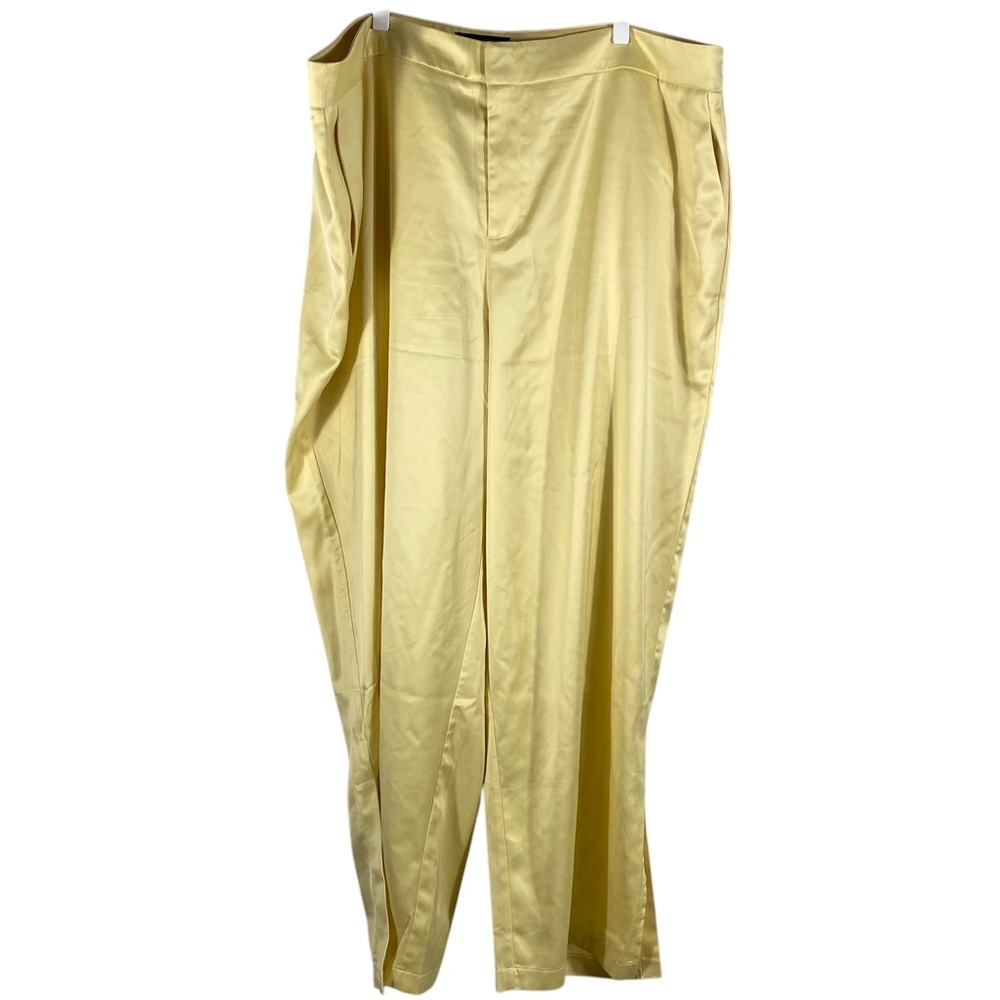 Eloquii Butter Yellow Satin Pants Sz 20
